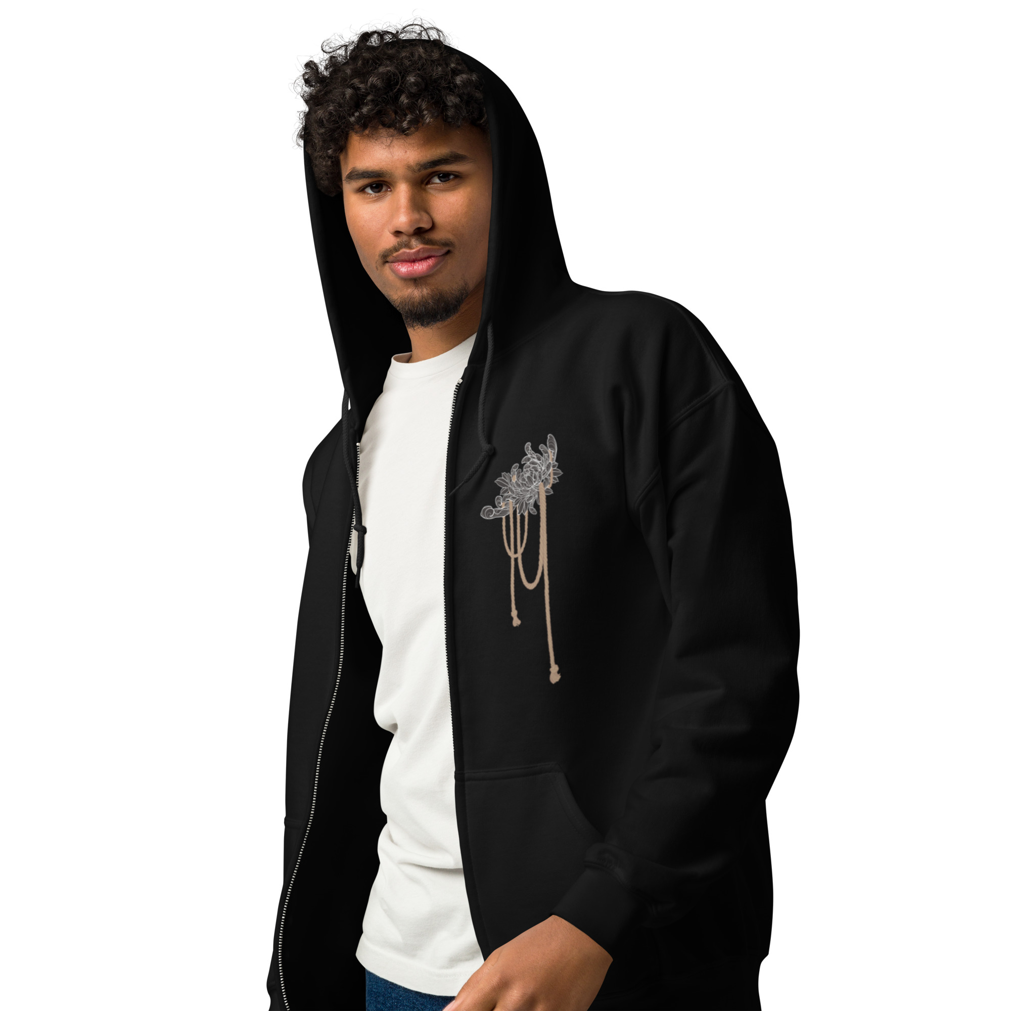 Ropey Chrysanth Zipper Hoodie – Bild 5