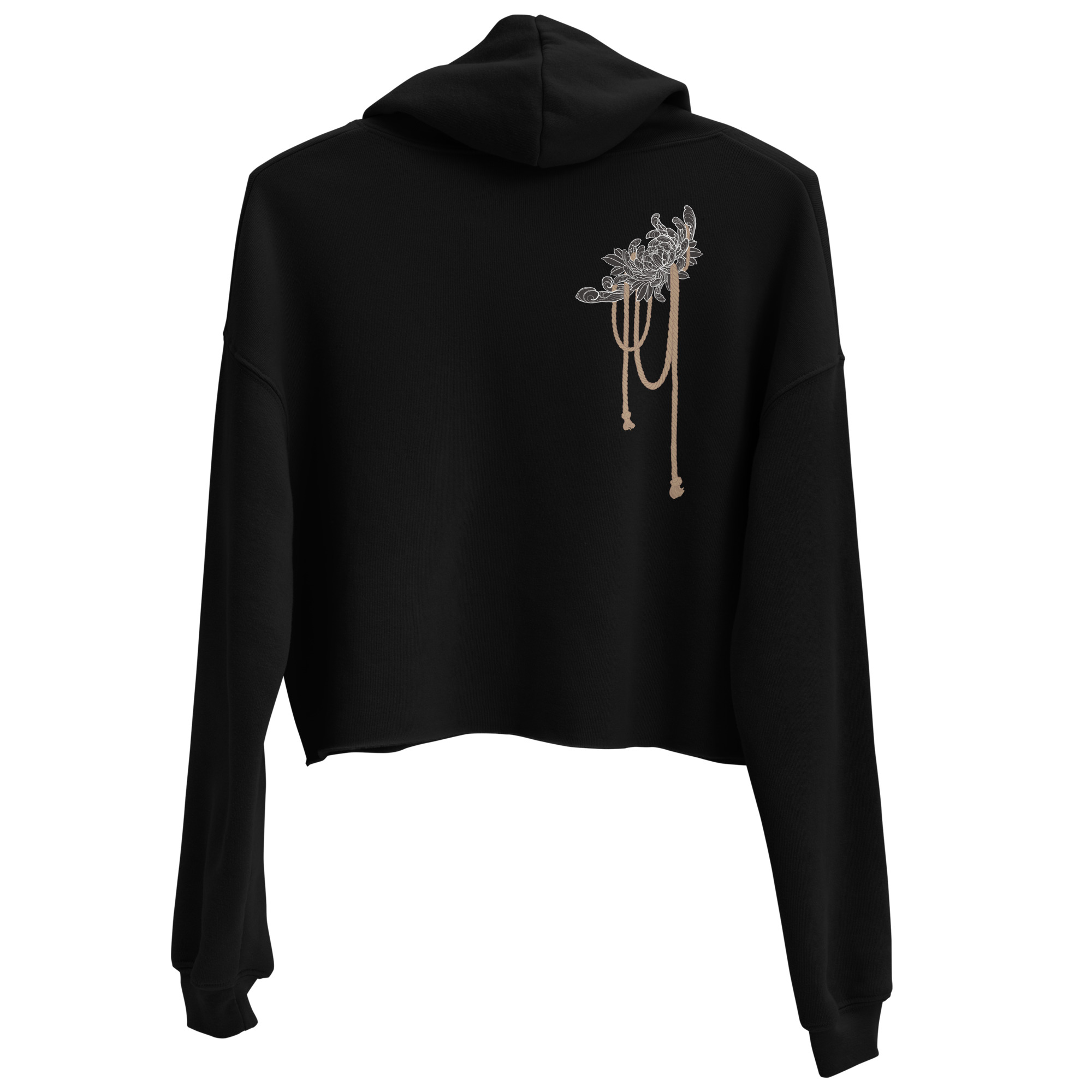 Ropey Chrysanthemum Crop Hoodie – Bild 3